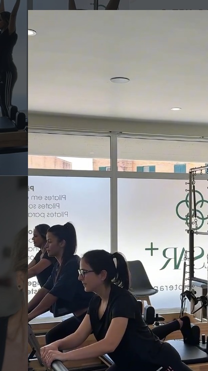 Aula de Pilates em reformers no estúdio da Pulsar+, em Coimbra